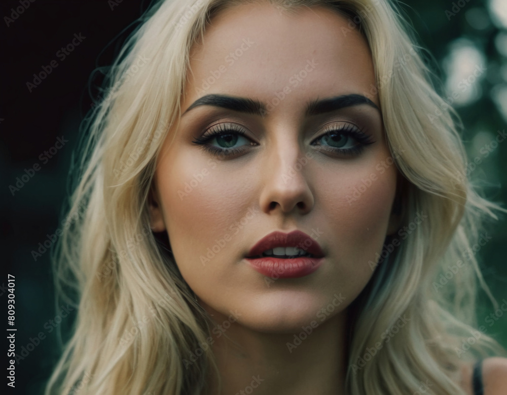 portrait of a beautiful blonde woman 