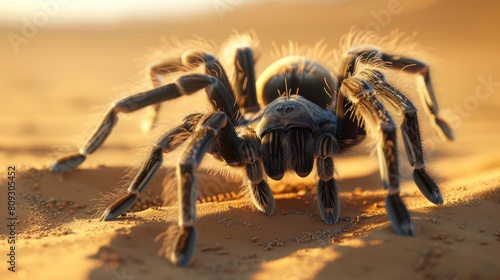 tarantula in the desert in high resolution and high quality. animal concept, danger, desert, spider, summer, arachnid, loneliness