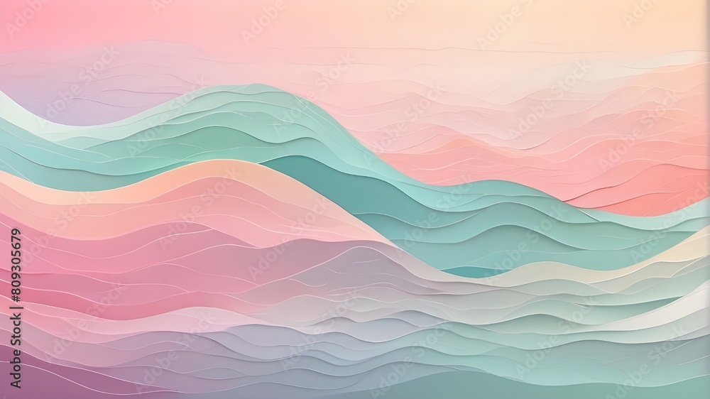 Gentle pastel waves set against a subtle abstract background. hues in gradients. for creating products or apps. Gentle pastel waves set against a subtle abstract background. hues in gradients. for creating products or apps.