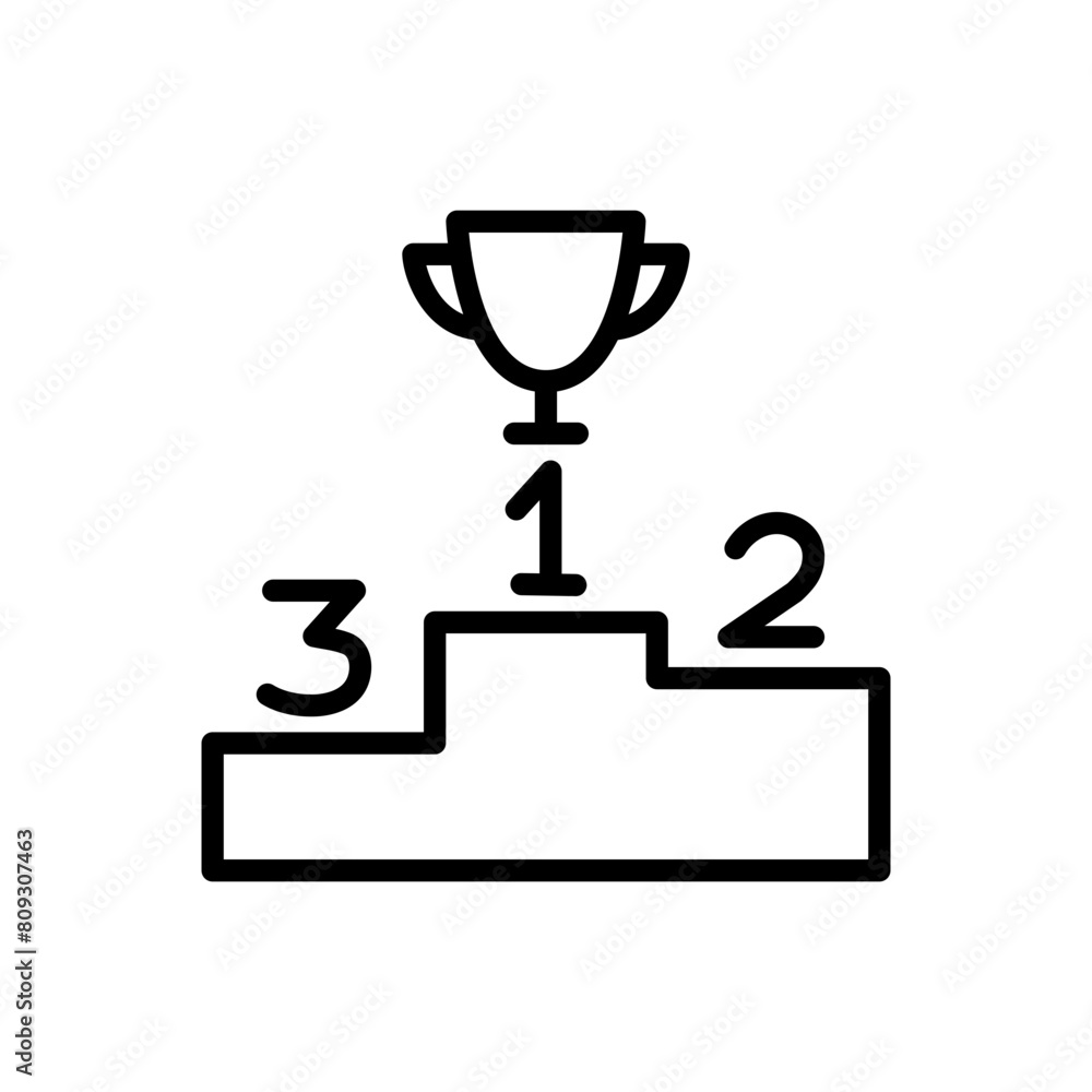 Trophy line icon. Achievement icon. Trophy icon isolated on white background. Transparent background, minimalist symbol. Vector images Trophy line icon. Achievement icon. Trophy icon isolated on white background. Transparent background, minimalist symbol. Vector images