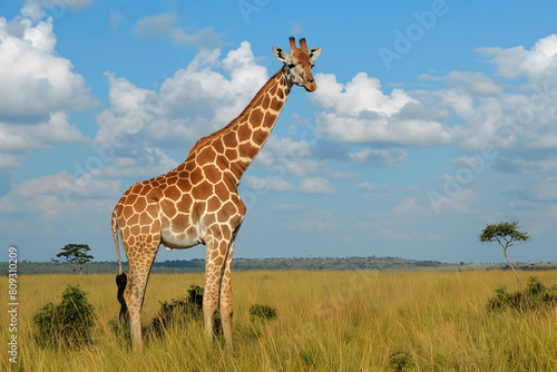 Giraffe in the Okavango Delta - Moremi National Park in Botswana