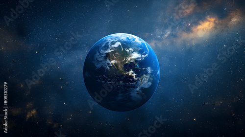 Earth from space showing the beauty of space exploration. 3D rendering