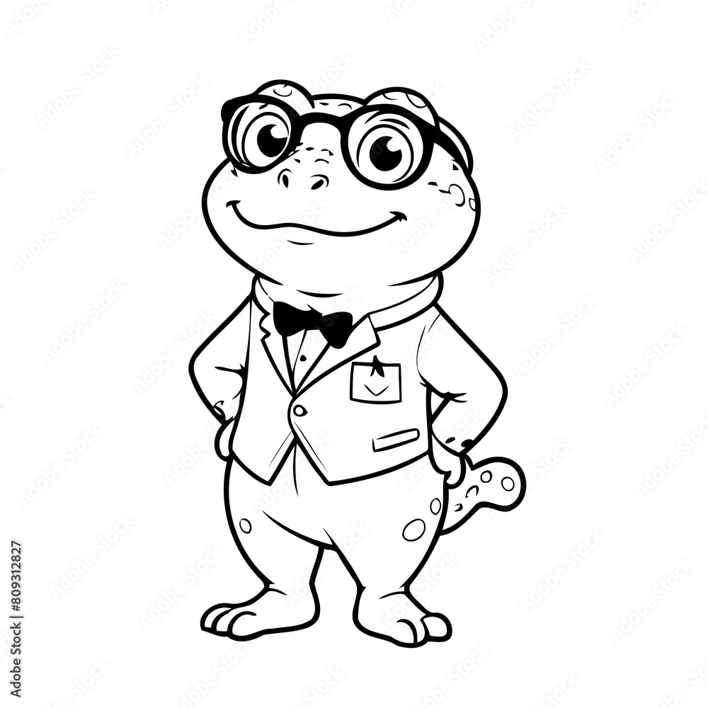 Cute vector illustration Toad drawing for toddlers book
