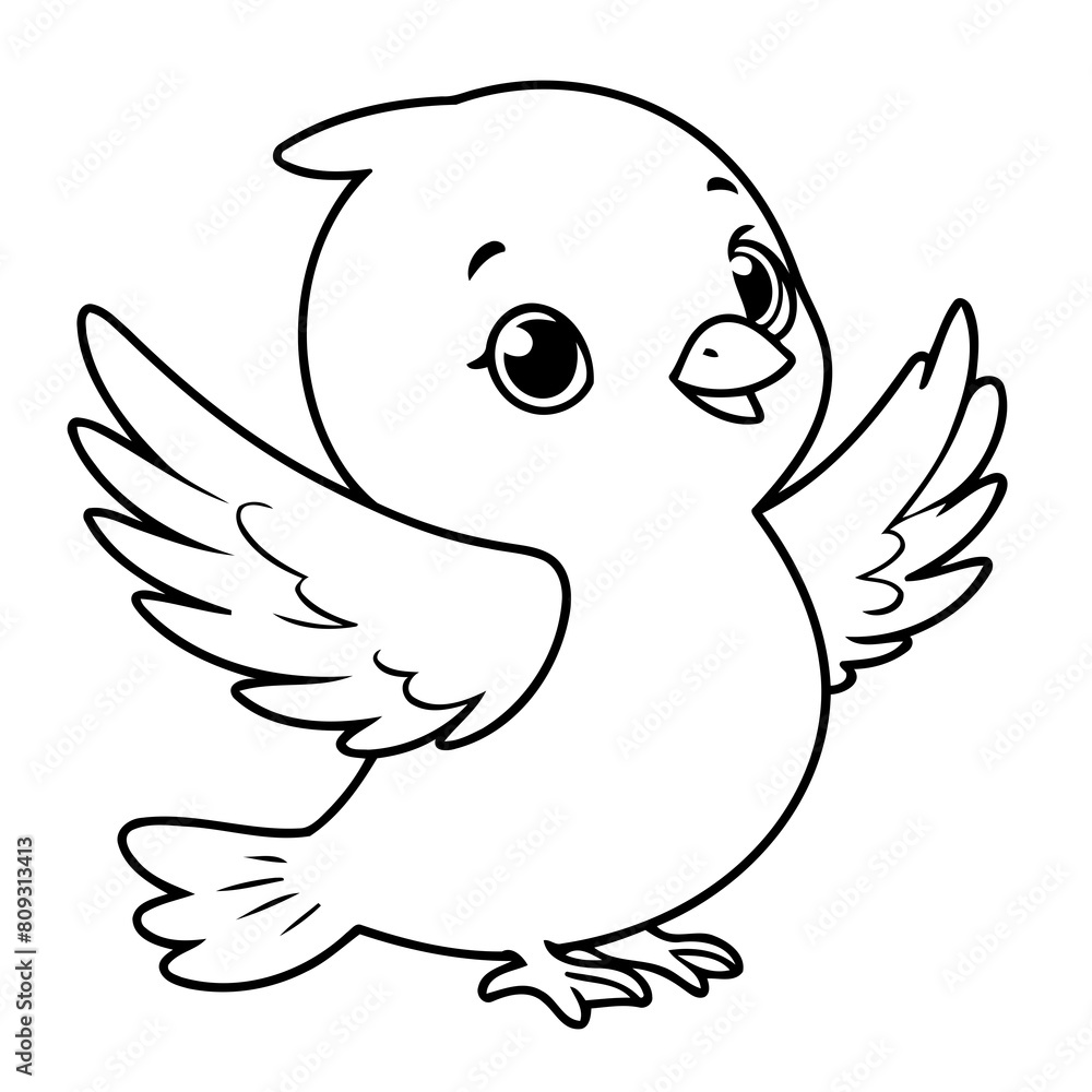 Cute vector illustration Dove drawing for toddlers book Cute vector illustration Dove drawing for toddlers book