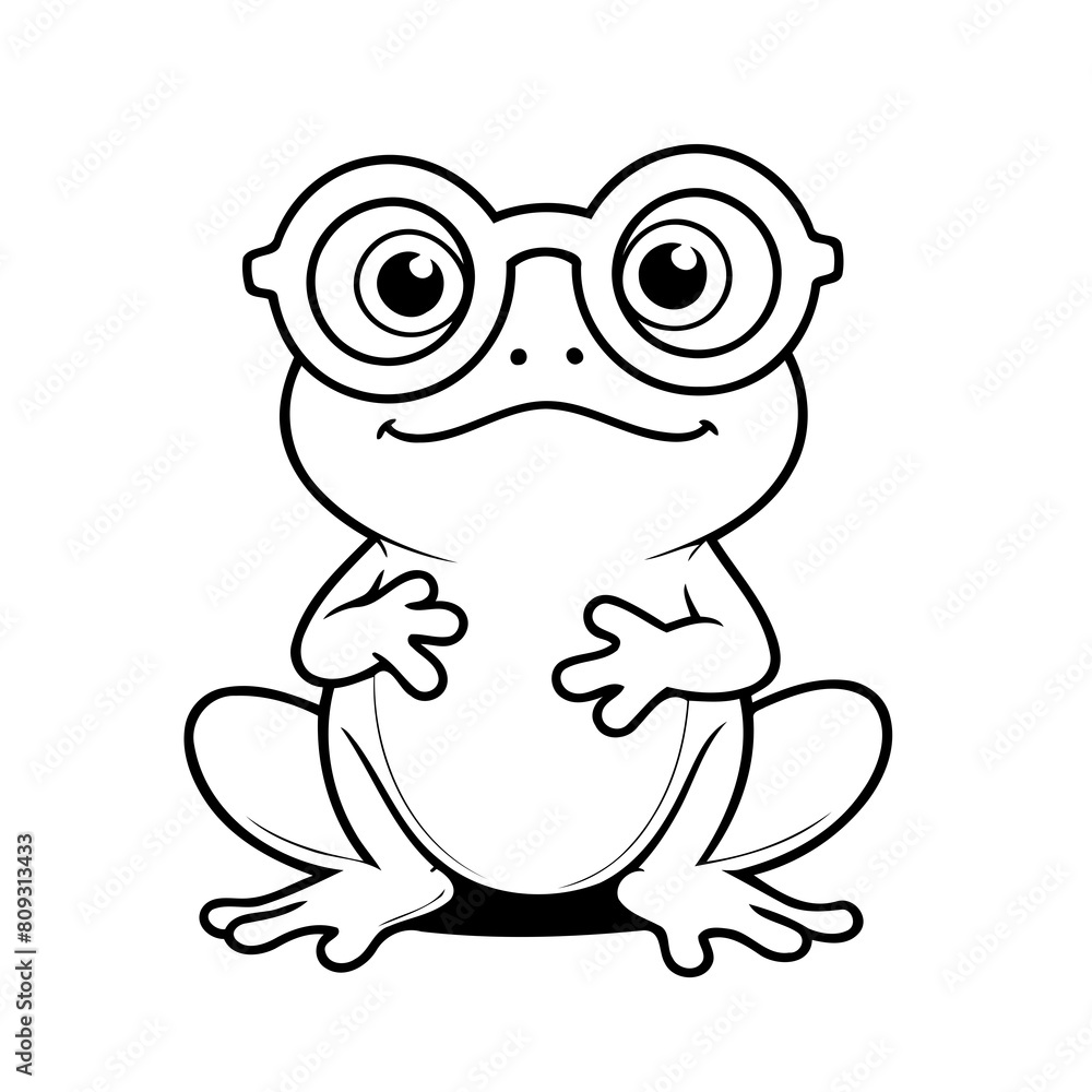 Cute vector illustration Frog for children colouring activity Cute vector illustration Frog for children colouring activity