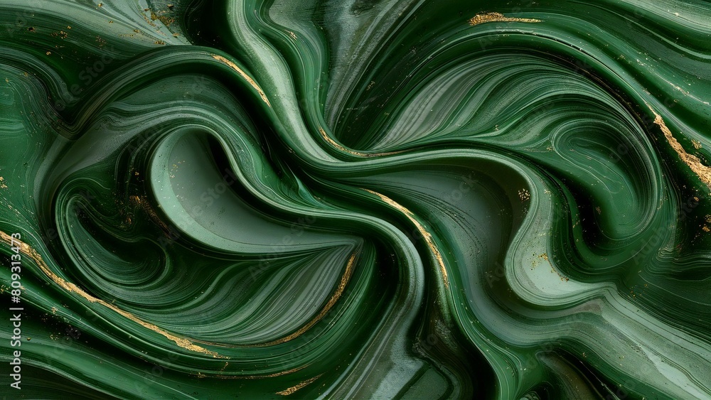 Fototapeta premium Green & gold marble texture abstract background