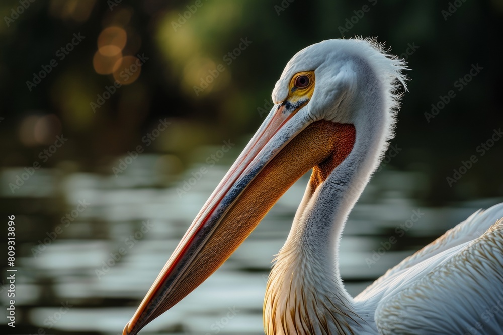 Mystic portrait of Great White Pelican Mystic portrait of Great White Pelican