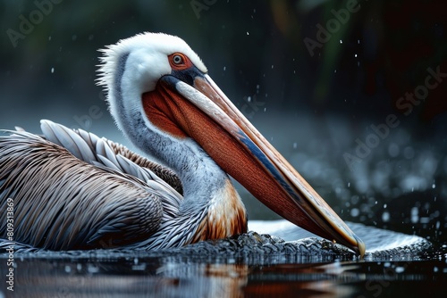 Mystic portrait of Australian Pelican  photo