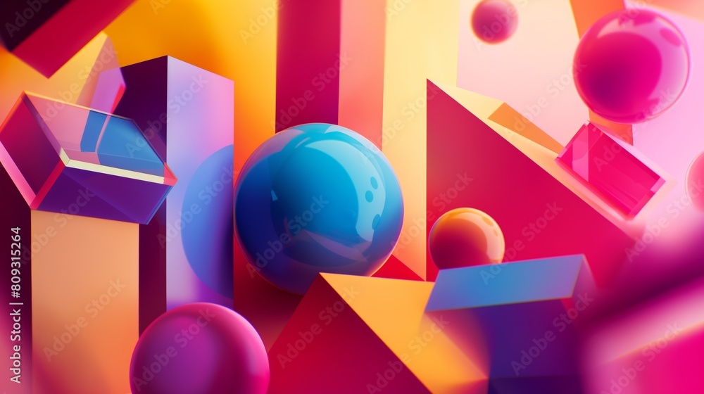Dynamic Abstract Geometric Shapes Background Dynamic Abstract Geometric Shapes Background
