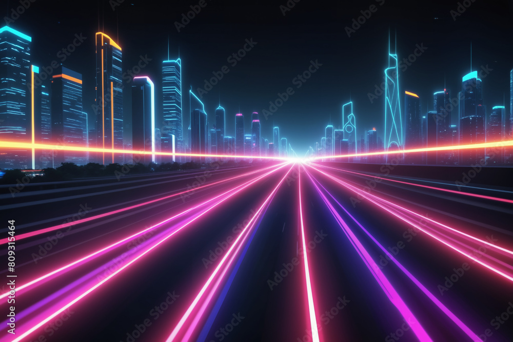 trails on the highway at night trails on the highway at night