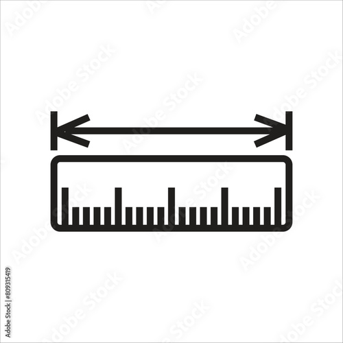ruler vector icon line temlate