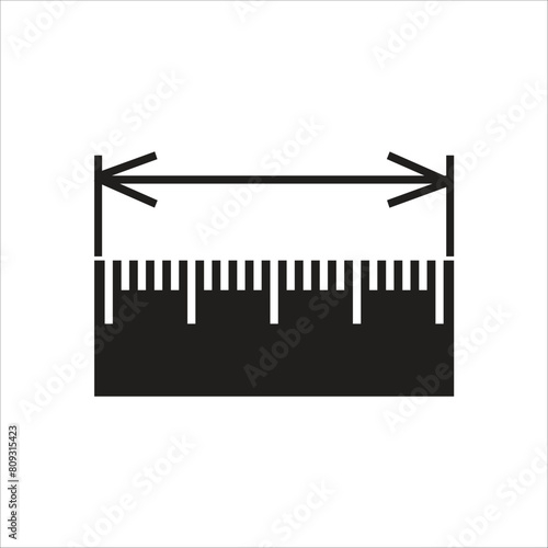 ruler vector icon line temlate
