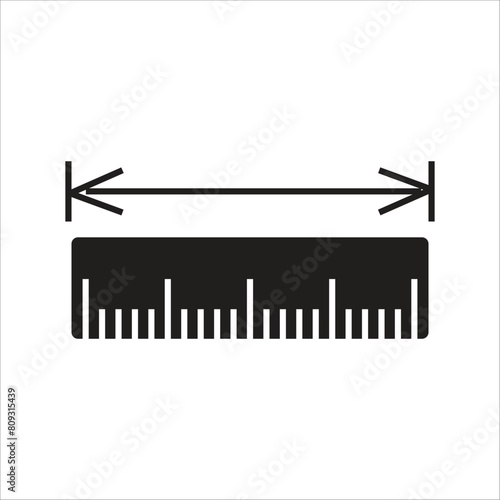 ruler vector icon line temlate