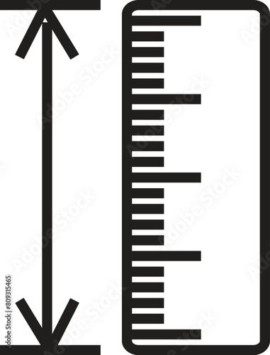 ruler vector icon line temlate
