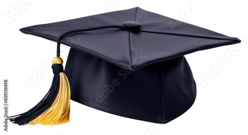 PNG  Graduation cap white background intelligence certificate. 