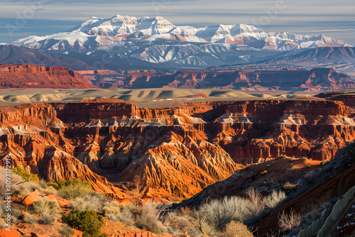 Color-coded Layers of Time: A Glimpse into Utah's Geological Canvas