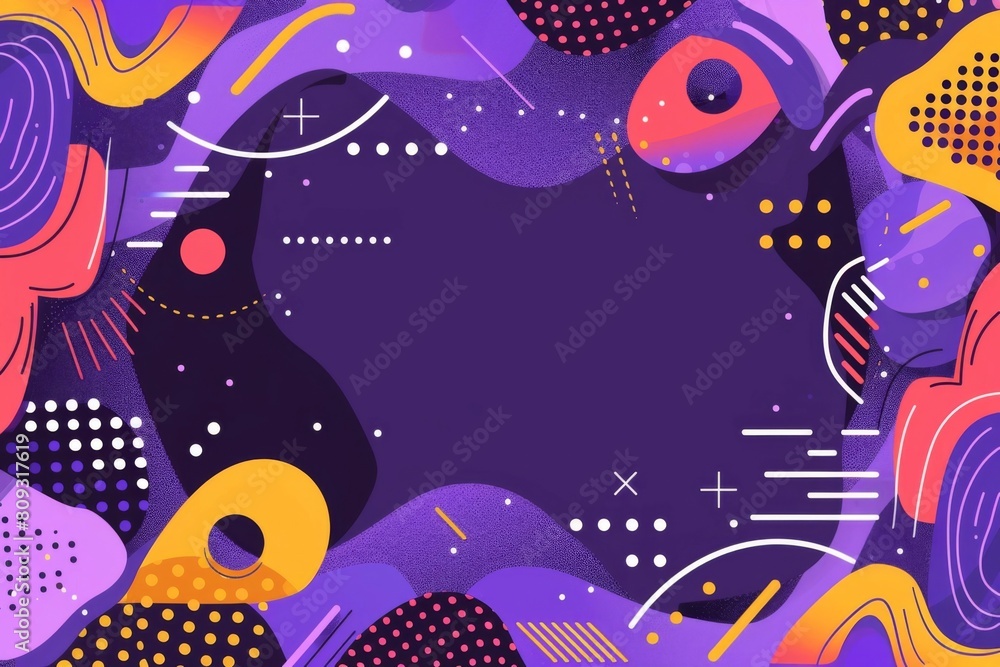 90's Inspired Background with Neon Colors and Bold Patterns - Vintage Decor, Party Themes