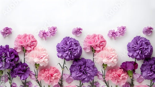 Carnations.on white background photo