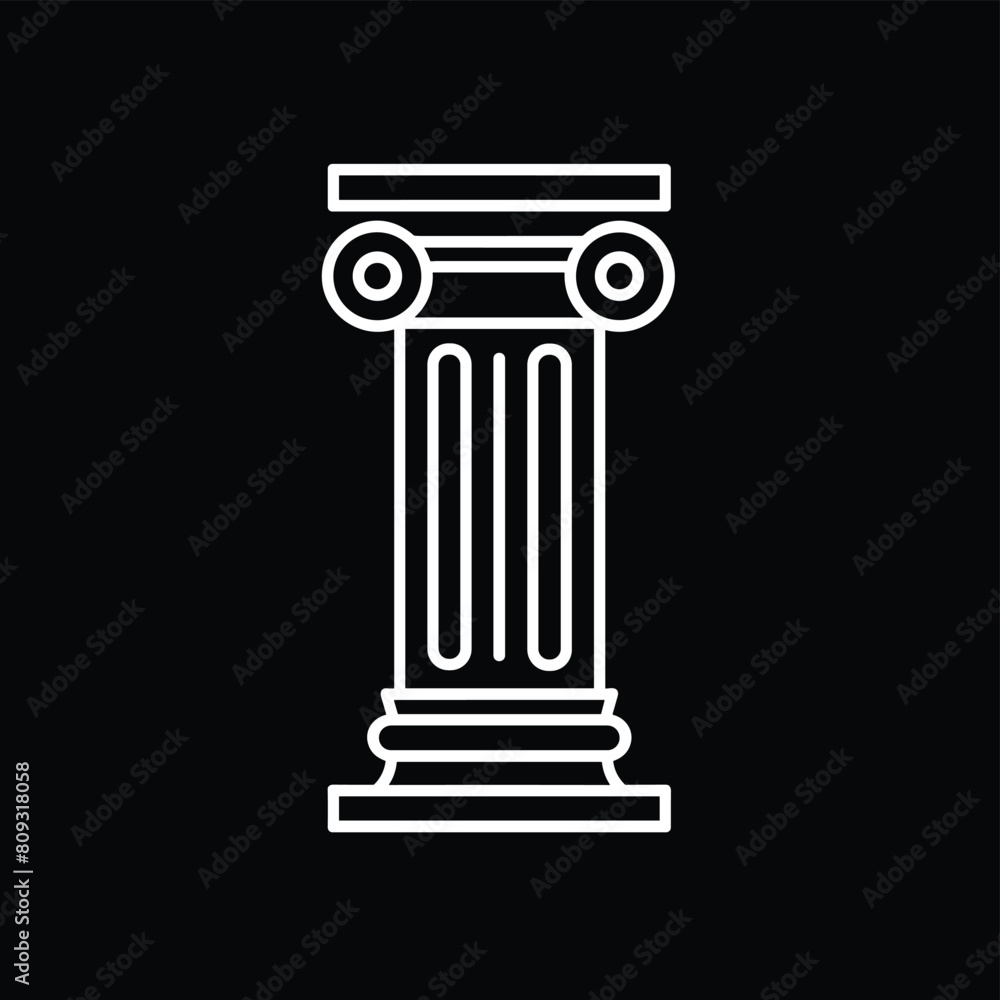 Classical ancient greek roman column icon architectural symbol Classical ancient greek roman column icon architectural symbol