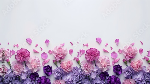Carnations.on white background