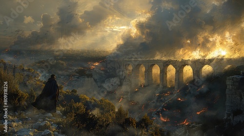 crumbling ancient viaduct i...