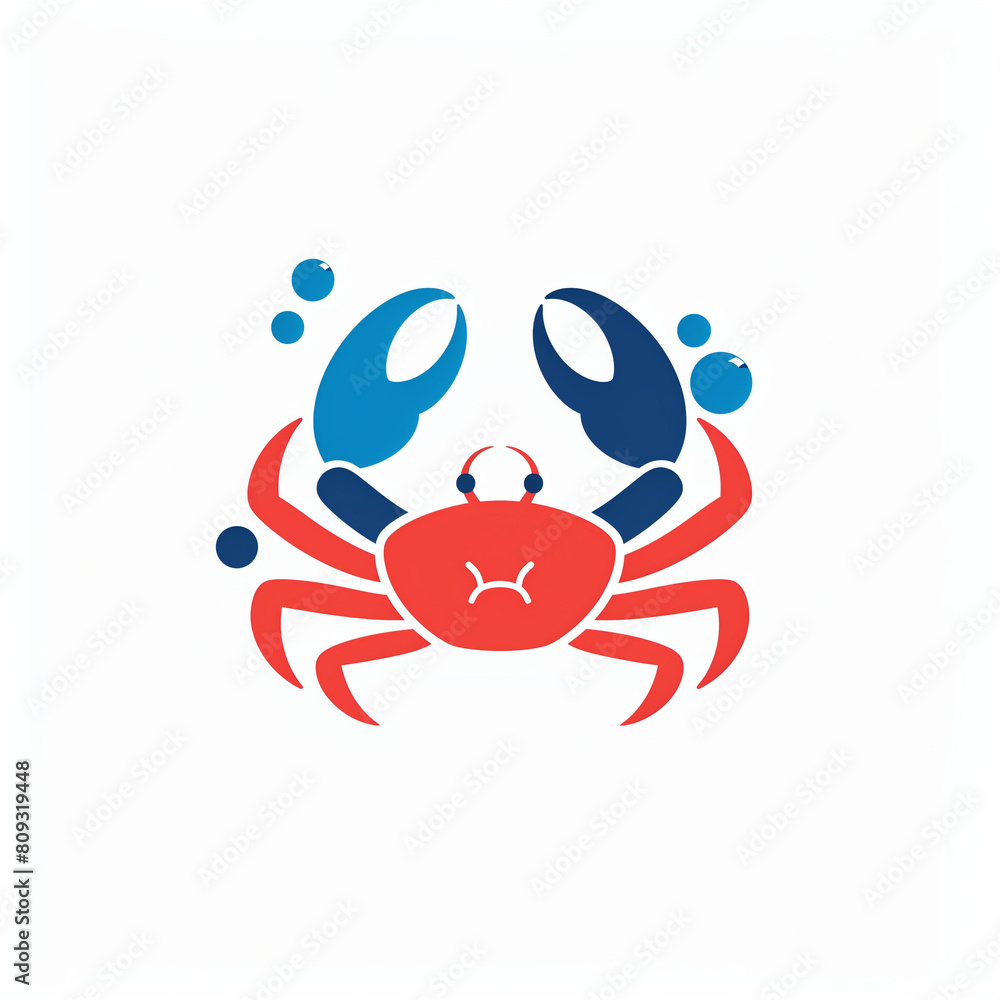 Bubbly Crab Logo: Minimalist Design Evoking the Playfulness of Coastal Creatures Bubbly Crab Logo: Minimalist Design Evoking the Playfulness of Coastal Creatures