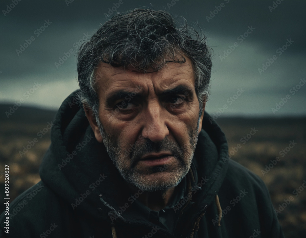 portrait of a sad thoughtful mature man portrait of a sad thoughtful mature man