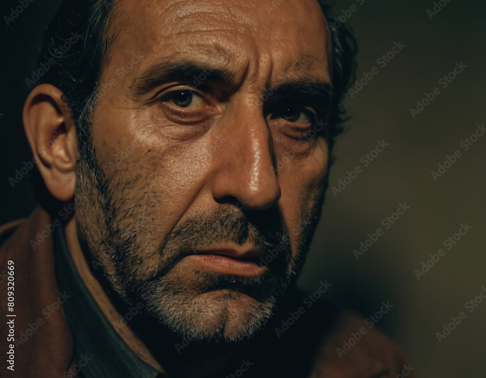 Fototapeta premium portrait of a thoughtful mature man