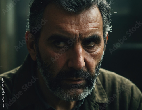 portrait of an angry mature man