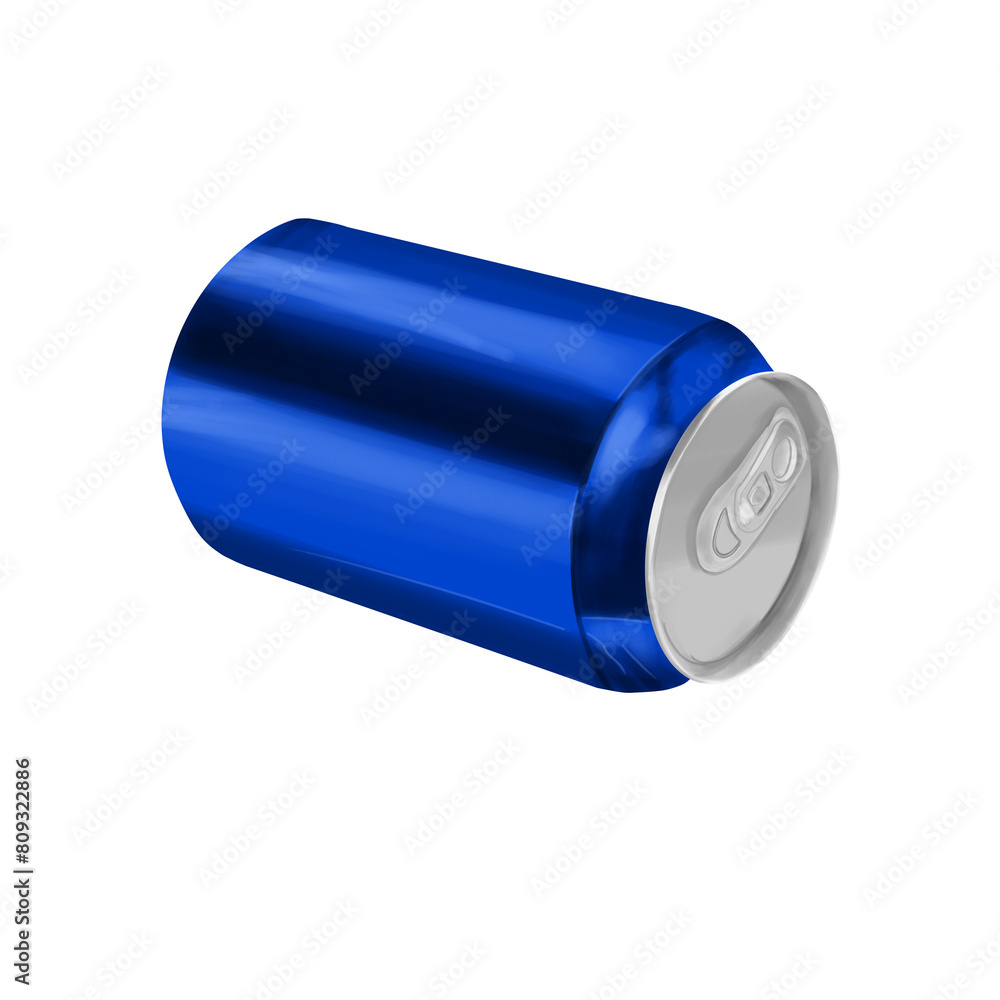 illustration of a blue soda drink can illustration of a blue soda drink can