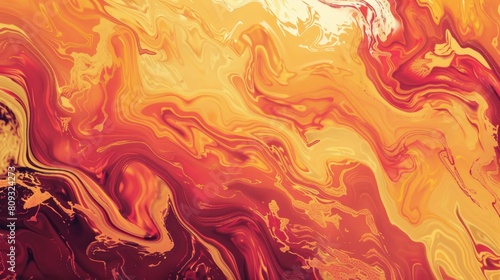 A vibrant painting capturing the intense heat and beauty of a flame. The artwork displays a stunning pattern of amber, orange, and peach colors, reminiscent of a geological phenomenon AIG50 © Summit Art Creations