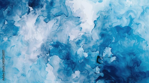 blue watercolor background, aesthetic look