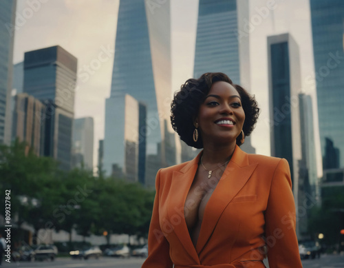 successful black businesswoman smiling