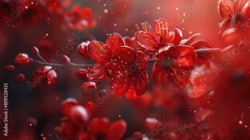 Synthetic crimson blossom