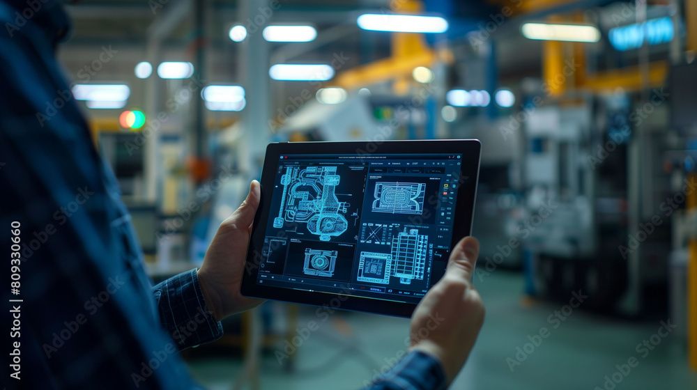 Futuristic Technology Concept. robot working at smart factory Futuristic Technology Concept. robot working at smart factory