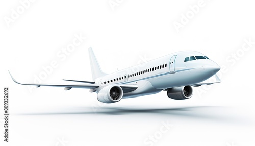 airplane cartoon illustration render isolated on white travel trip flight vacation