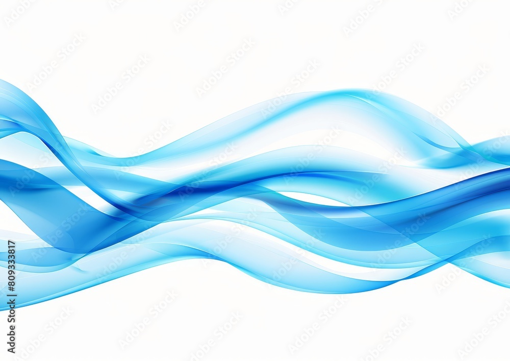 Elegant abstract blue wave design on a clean white background, suitable for depicting themes of fluidity, movement, technology, and modern, sleek graphical elements in digital or print formats Elegant abstract blue wave design on a clean white background, suitable for depicting themes of fluidity, movement, technology, and modern, sleek graphical elements in digital or print formats