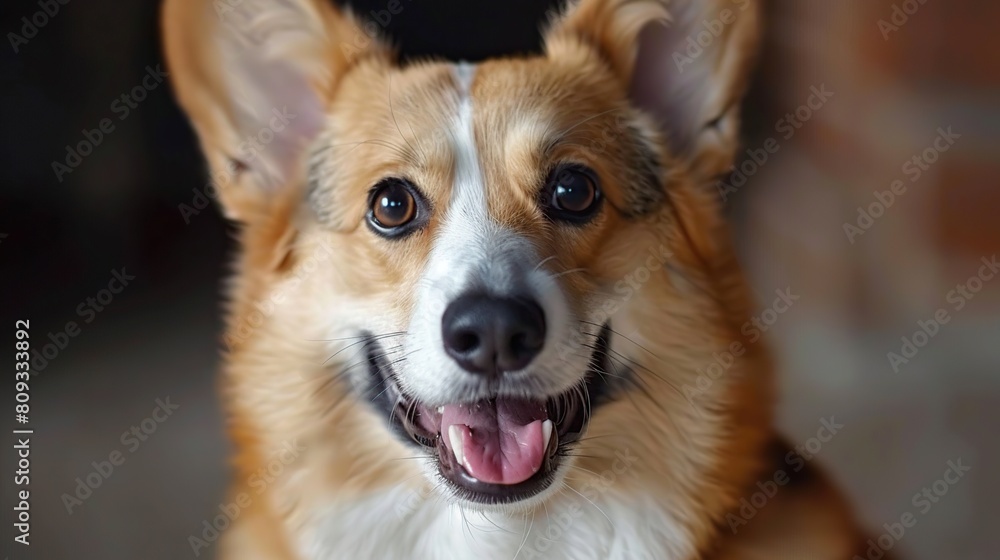 Cute smiling welsh corgi dog . Generative Ai Cute smiling welsh corgi dog . Generative Ai