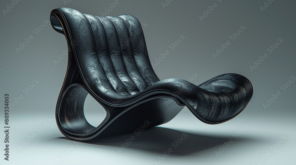 chair made of black stone, chair made of black stone,