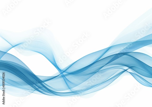 Elegant abstract background with a smooth gradient of blue waves, depicting fluid movement and calmness. Ideal for presentations, digital art, wallpapers, and graphic designs with a serene theme