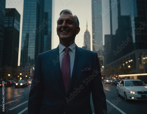 white senior businessman in the city © Erdem