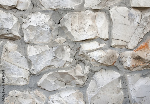 Detailed close-up of textured stone wall surface with natural pattern and abstract rough texture, perfect for architectural design, background, wallpaper, and construction material concepts