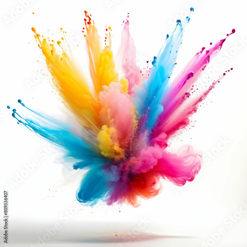 abstract colorful background with splashes and exploded