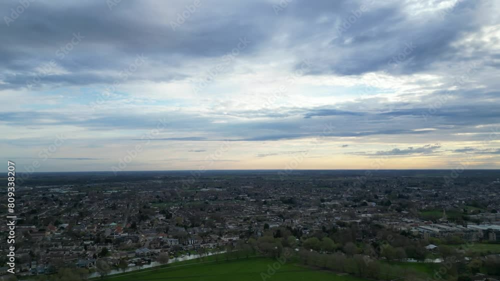 Aerial View of Cambridge City of England United Kingdom Aerial View of Cambridge City of England United Kingdom