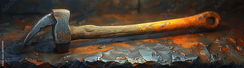 Naklejka premium Hammer background, great for labor day theme banner or wallpaper.