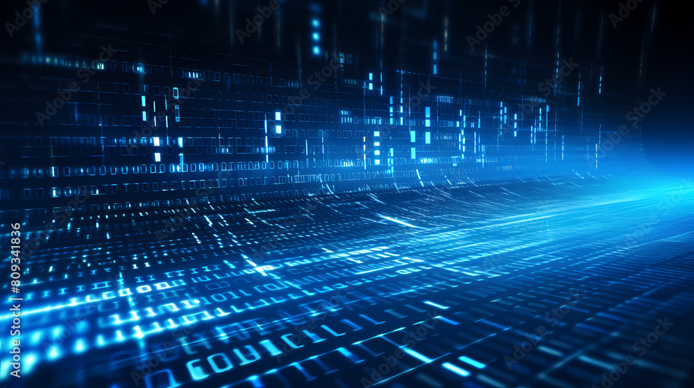 Blue technology glowing data illustration Blue technology glowing data illustration