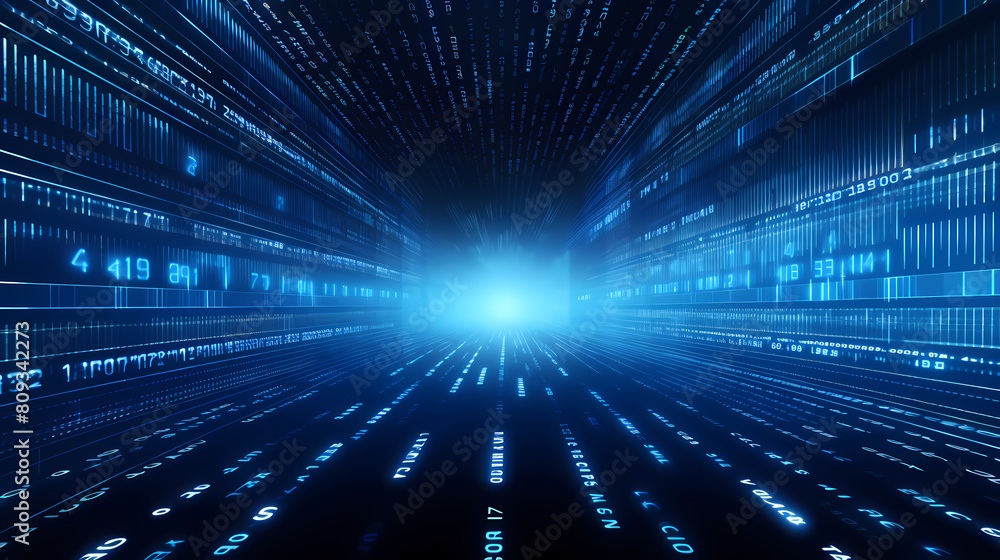 Blue technology glowing data illustration Blue technology glowing data illustration