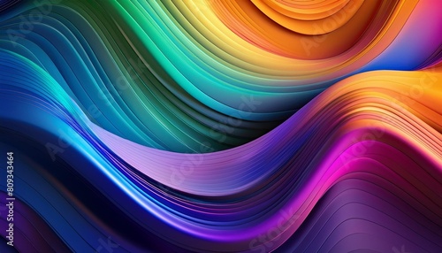 vivid multi colored gradient background banner design with 3d effect
