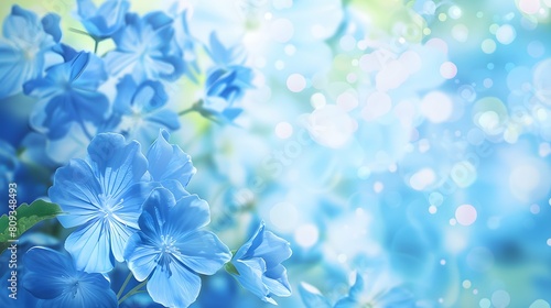 spring blue flower background close illustration bloom floral, petal natural, colorful beauty spring blue flower background close