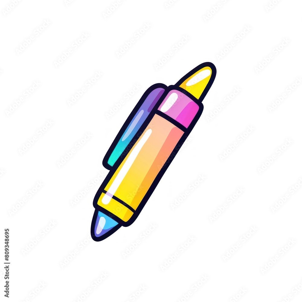 Vector illustration of a highlighter icon on a white backdrop. Minimalist and modern. Vector illustration of a highlighter icon on a white backdrop. Minimalist and modern.